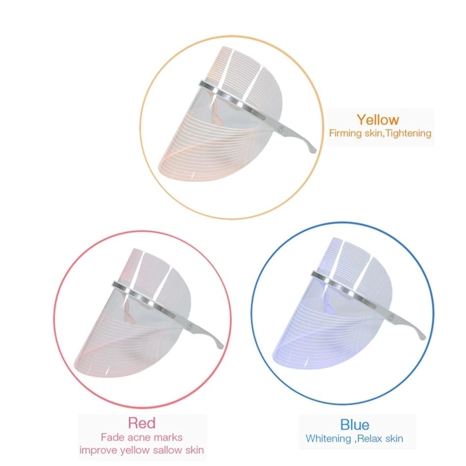 Transparent 7-Color LED Facial Beauty Mask