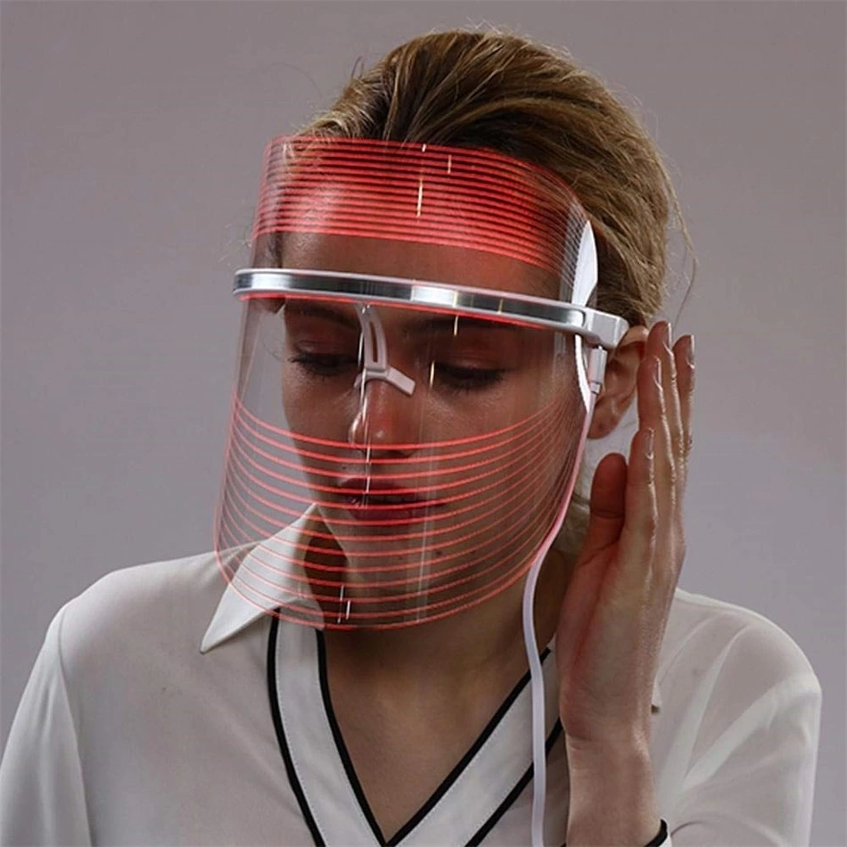 Transparent 7-Color LED Facial Beauty Mask