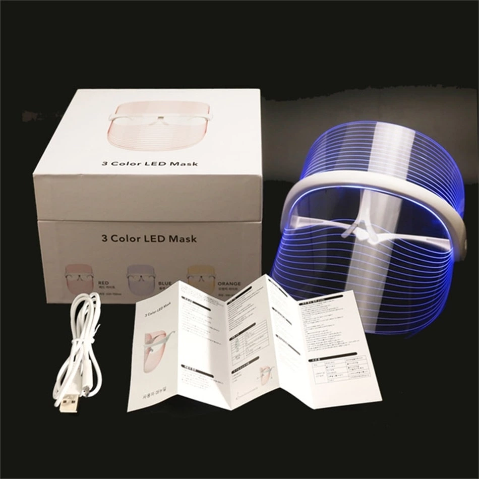 Transparent 7-Color LED Facial Beauty Mask