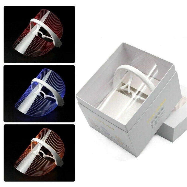 Transparent 7-Color LED Facial Beauty Mask
