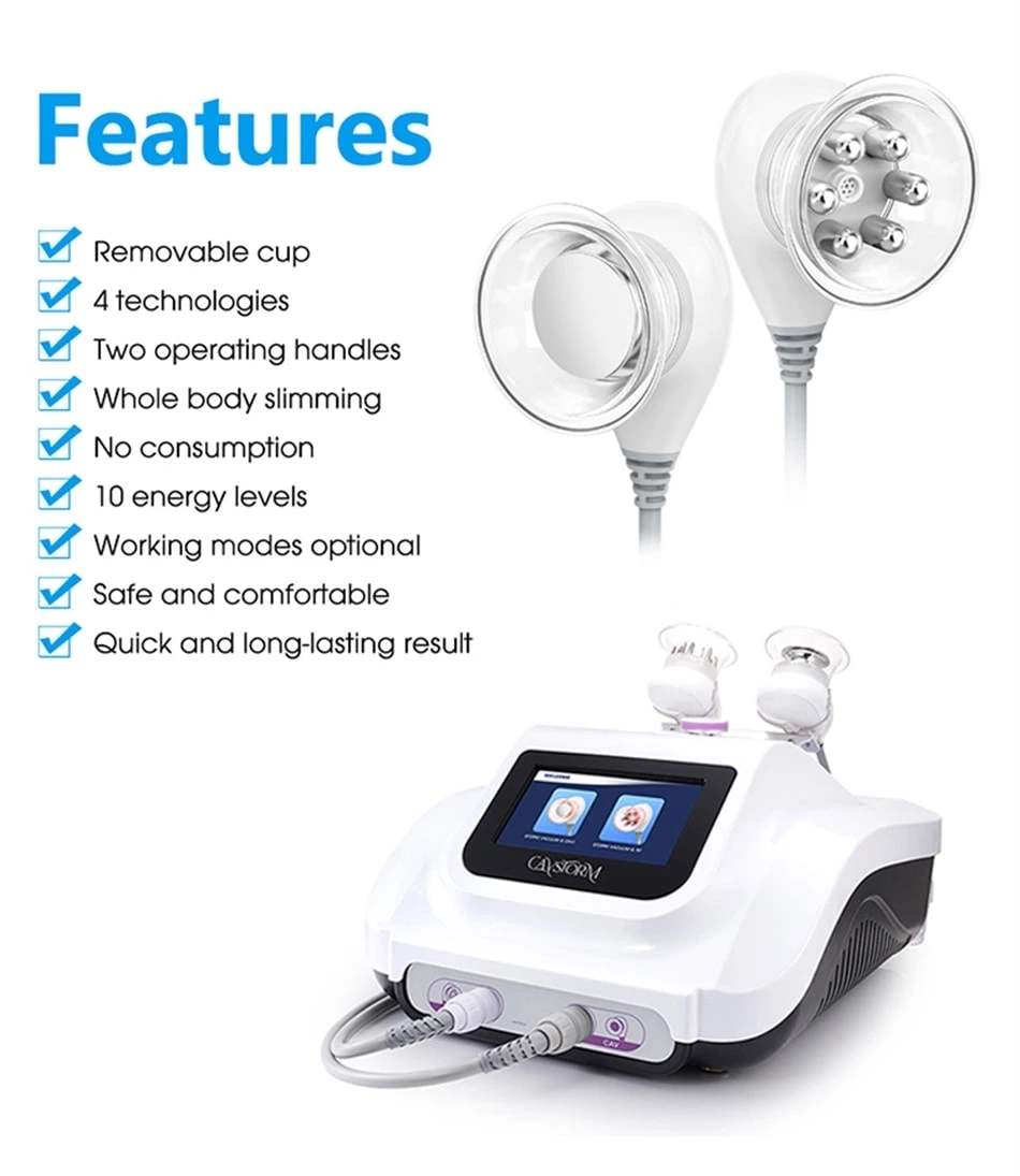 40k Ultrasonic Cavitation 3.0 Vacuum Cup Body Slimming Machine Suction Rf Skin Face Lifting Cellulite Remove