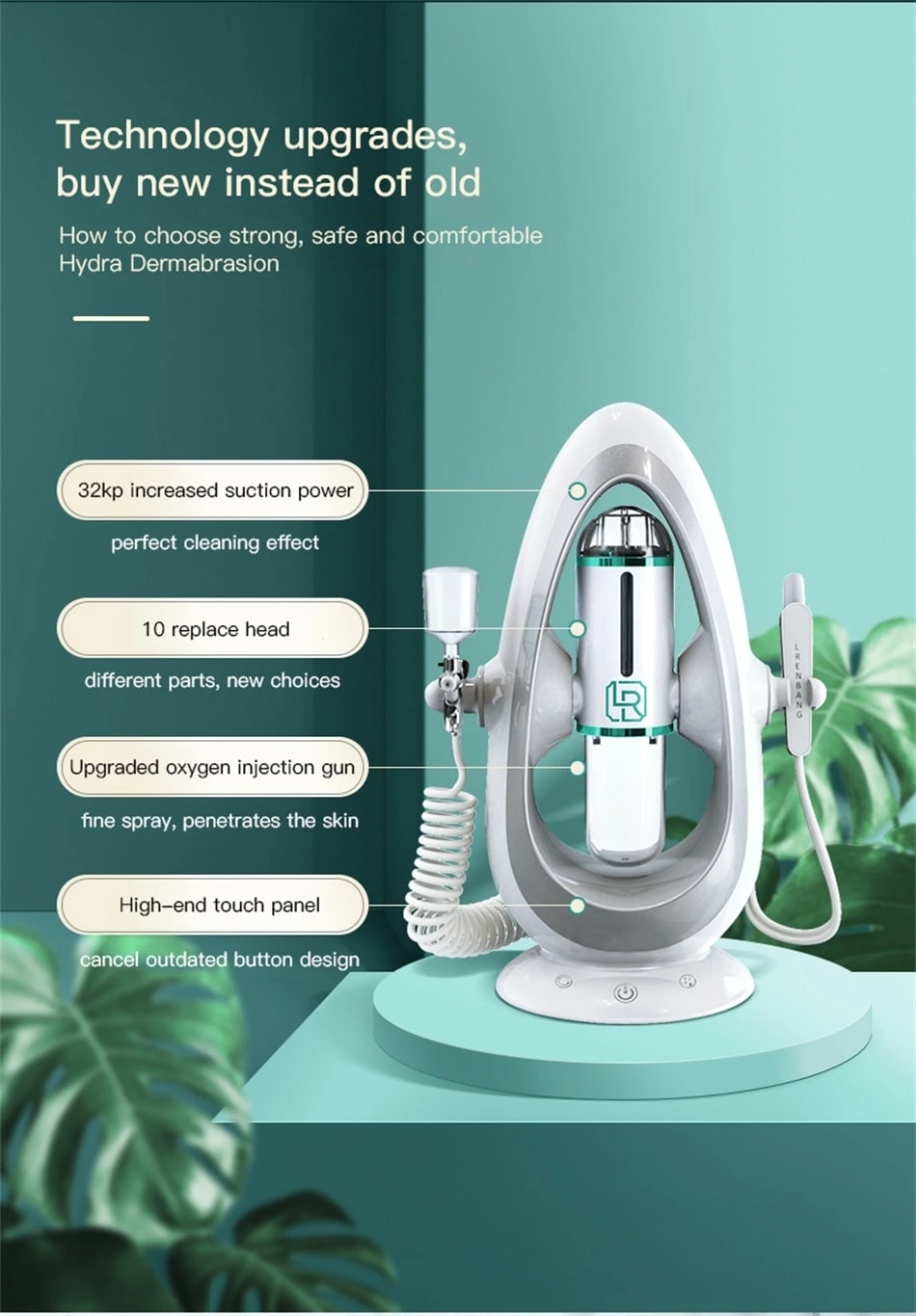 Ibeier Water Oxygen Jet Machine Deep Cleansing Hydro Dermabrasion Hydr Facial Machine
