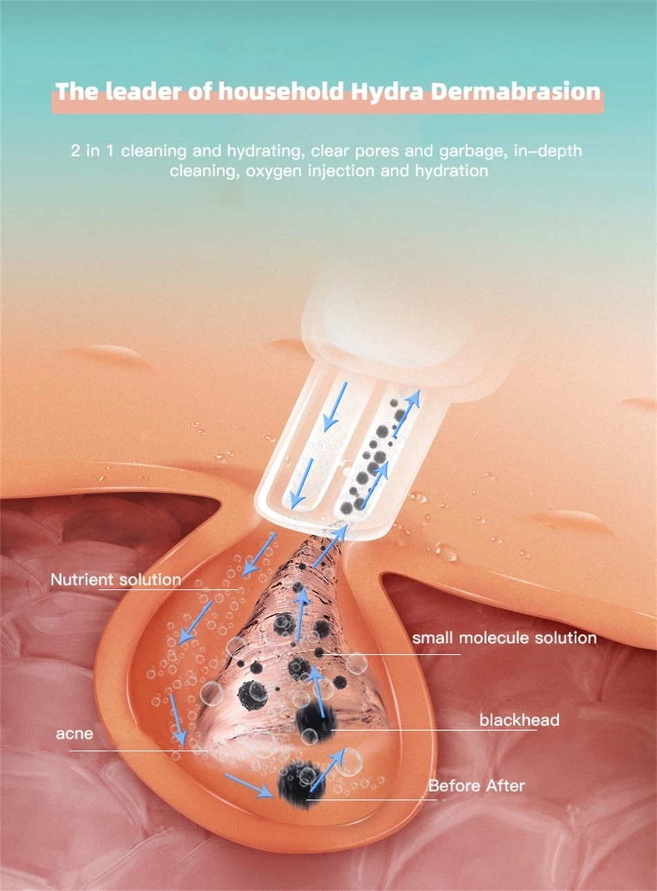 Ibeier Water Oxygen Jet Machine Deep Cleansing Hydro Dermabrasion Hydr Facial Machine