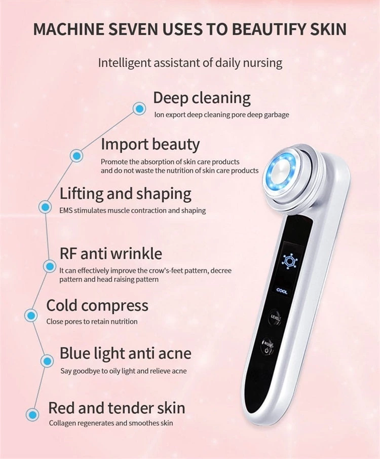 RF Face Lifting Skin Radio Frequency Machine cold machine Micro Current Face Device Facial Cleansing Firming Beauty Equipment