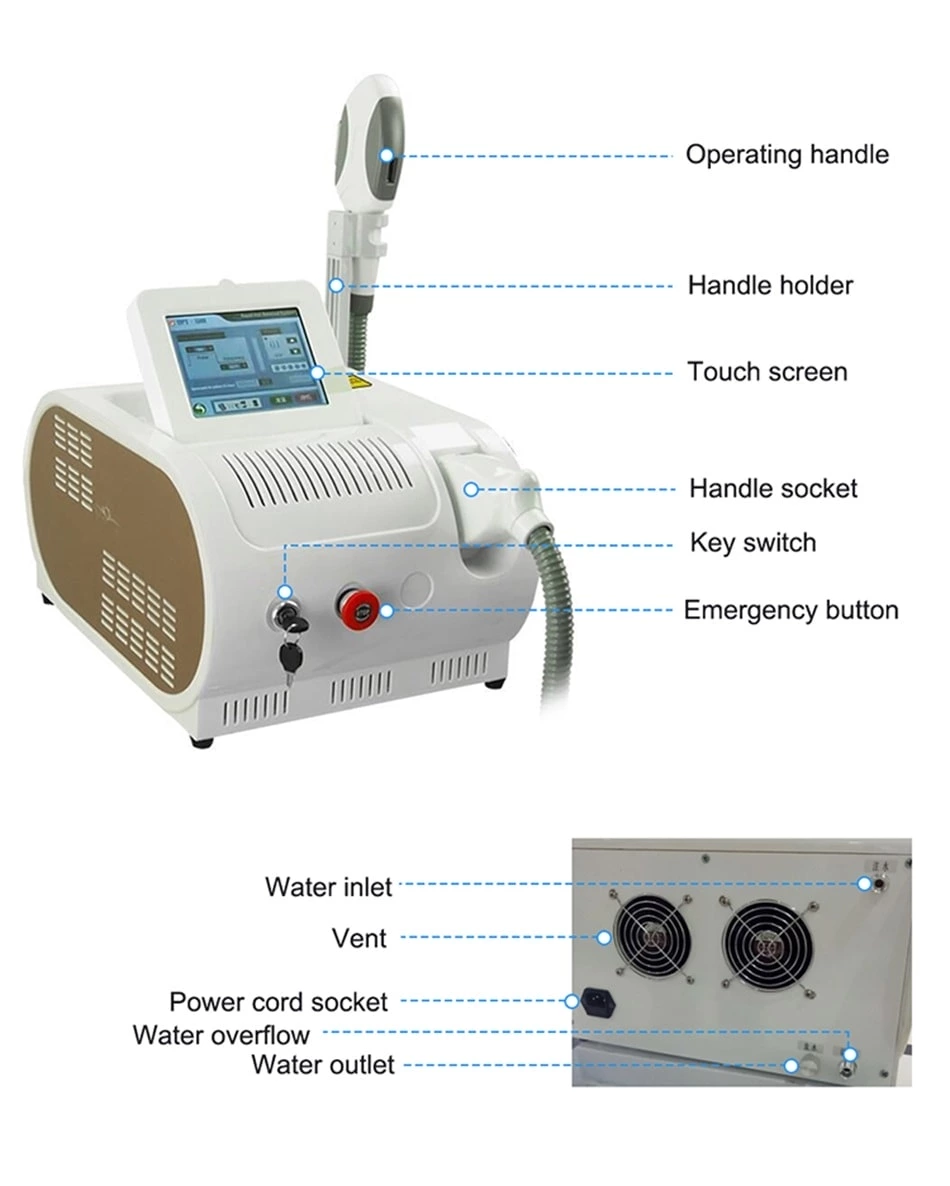 Skin Rejuvenation Skin Tightening Multifunctional Ipl Hair Removal Machine